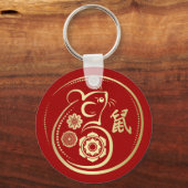 Porte-clés Année lunaire chinoise du Rat 2020 (Recto)