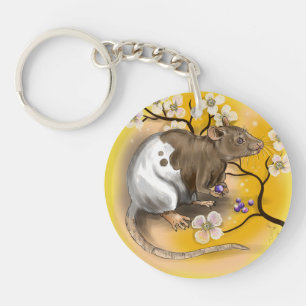 Porte-clés année zodiaque chinoise du rat