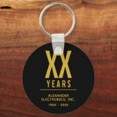 Porte-clés Années d'anniversaire d'affaires (Recto)