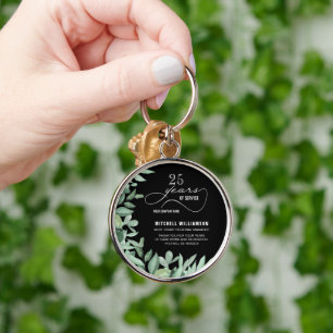Porte-clés Années de service Retraite Vert Keepsaké