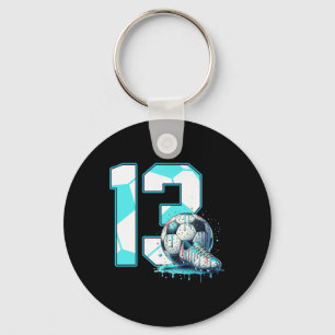 Porte-clés Anniversaire 13 ans Football Crème glacée Drip Bd