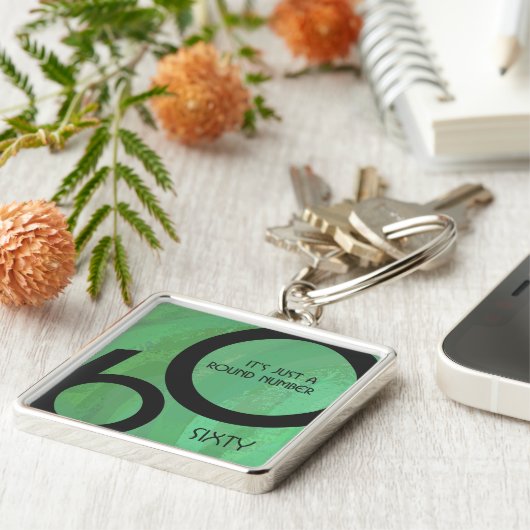 Porte-clés Anniversaire 60 ans vert (Côté)