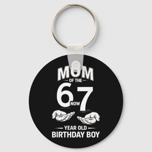 Porte-clés Anniversaire 7 Ans J'avais 6 Ans Maintenant J'ai 7 (Recto)