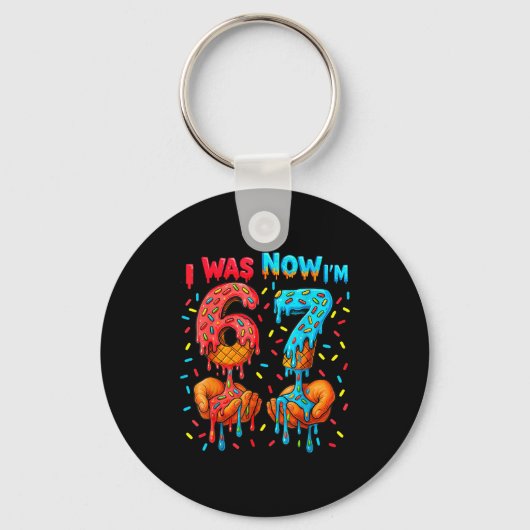Porte-clés Anniversaire 7 Ans J'avais 6 Ans Maintenant J'ai 7 (Recto)