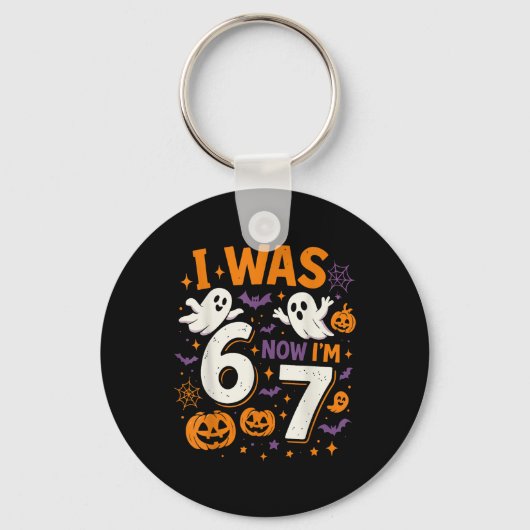 Porte-clés Anniversaire 7 Ans J'avais 6 Ans Maintenant J'ai 7 (Recto)