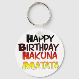 Porte-clés Anniversaire allemand Hakuna Matata Art Imprimer