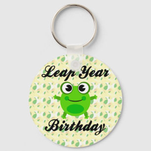 Porte-clés Anniversaire d'année bissextile, grenouille