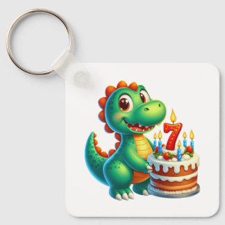 Porte-clés Anniversaire de Dino 7 ans