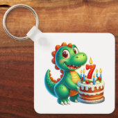 Porte-clés Anniversaire de Dino 7 ans (Recto)