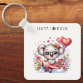 Porte-clés Anniversaire de Koala Volant (Recto)