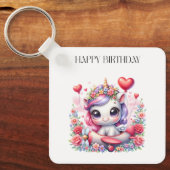Porte-clés Anniversaire de Licorne Pilote (Recto)