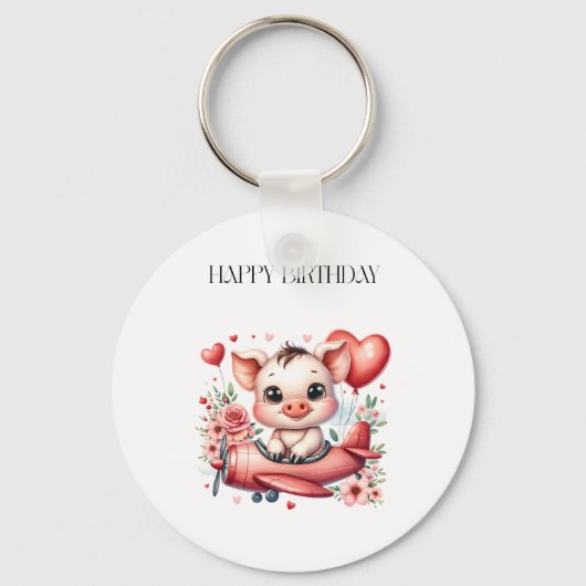 Porte-clés Anniversaire de Pig Pilot (Recto)
