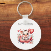 Porte-clés Anniversaire de Pig Pilot (Recto)