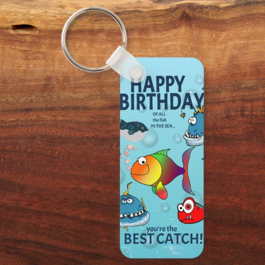 Porte-clés Anniversaire de Poisson Drôle (Recto)