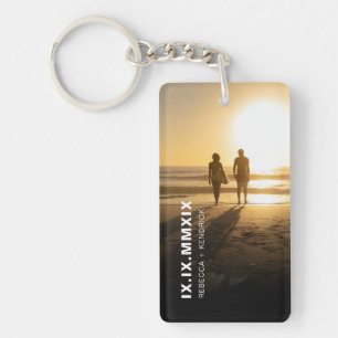 Porte-clés Anniversaire des chiffres romains Date spéciale An