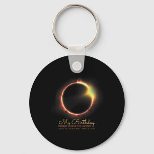 Porte-clés Anniversaire Éclipse solaire 2024 Avril 8 Total Éc