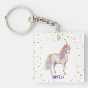 Porte-clés Anniversaire Filles Licorne Paillettes