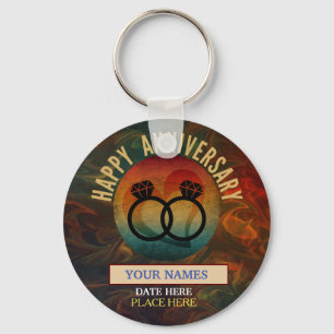 Porte-clés anniversaire heureux