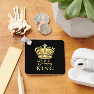 Porte-clés Anniversaire King Gold Couronne Royal Queen Funny