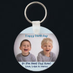 Porte-clés Anniversaire Meilleur Papa Jamais Enfants Photo<br><div class="desc">Pour l'anniversaire de papa cette année,  donnez-lui un mignon porte - clé des enfants ! Personnalisez avec votre propre photo. Le texte et le message,  y compris les couleurs,  sont également entièrement personnalisables.</div>