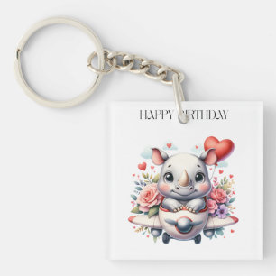 Porte-clés Anniversaire Pilote Rhinocéros