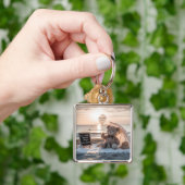 Porte-clés Annonce de grossesse minimale Cadeau de bébé simpl (main)