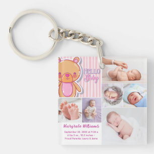 Porte-clés Annonce de naissance photo bébé nouveau-né Photo