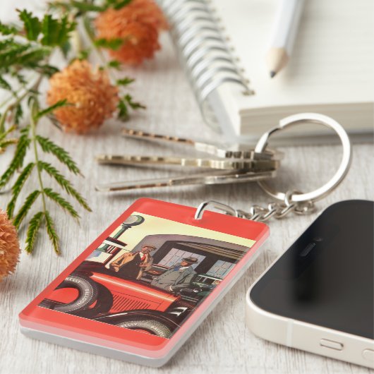 Porte-clés Annonce de pneus Kelly Springfields dans les année (Devant droit)