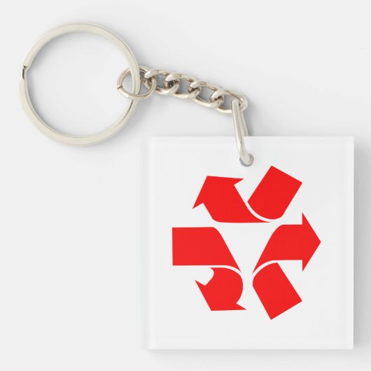 Porte-clés Annuler le recyclage du symbole (Devant)