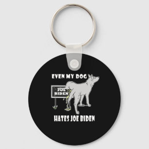Porte-clés Anti Joe Biden Mon Chien déteste Biden Humour poli