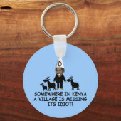 Porte-clés Anti Obama, idiot du village (Recto)