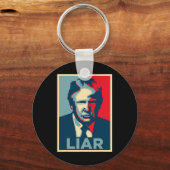 Porte-clés Anti Trump Obama Hope Poster Liar (Recto)