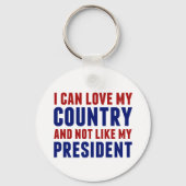 Porte-clés Anti Trump Patriotique Pas Mon Président (Verso)