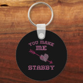 Porte-clés Anti Valentine Ugly Valentines Day Feeling Stabby (Recto)