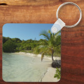 Porte-clés Antiguan Beach Beautiful Tropical Landscape (Verso)