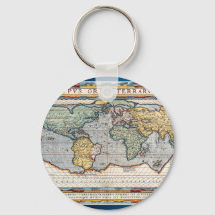 Porte-clés Antique 16th Century World Map