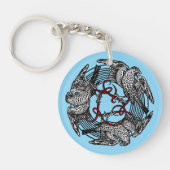 Porte-clés Antique Bookplate Trois Hawks William de Morgan (Devant)