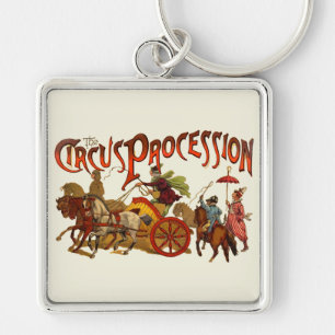 Porte-clés Antique Circus Parade Clowns Horses