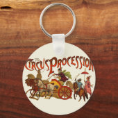 Porte-clés Antique Cirque Parade Clowns Chevaux (Recto)