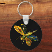 Porte-clés ANTIQUE DRAGONFLY JEWEL Rouge (Recto)