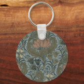 Porte-clés Antique Fleur Morris Jardin Fond d'écran Floral (Recto)