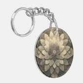Porte-clés Antique Golden Mandala Art Fleur texturée (Devant gauche)