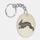 Porte-clés Antique Histoire Naturelle Art Le lièvre (Devant gauche)