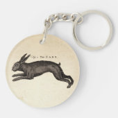 Porte-clés Antique Histoire Naturelle Art Le lièvre (Dos)