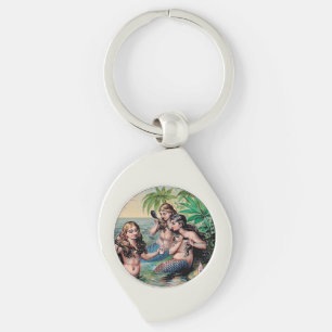 Porte-clés Antique Victoriens Sirènes Trésor Navire Vintage