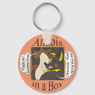 Porte-clés Anubis dans une boîte (yeux fermés)