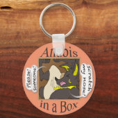 Porte-clés Anubis dans une boîte (yeux fermés) (Recto)