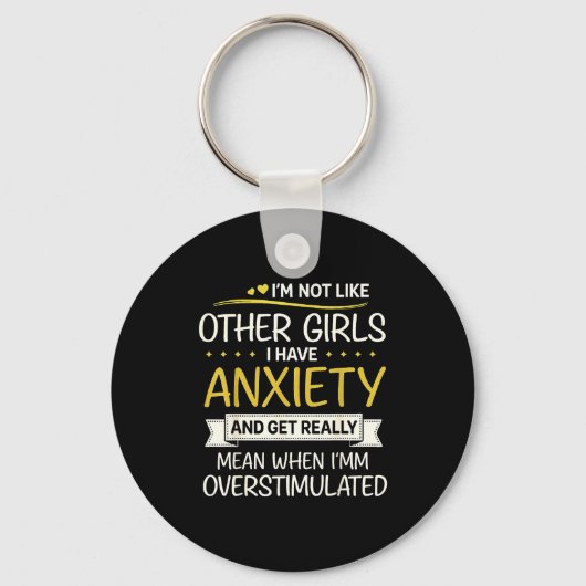 Porte-clés Anxiety Humor For Women With Overstimulation (Recto)
