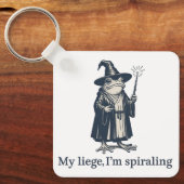 Porte-clés Anxious Frog Wizard Funny ADHD Neurodiversity  (Recto)