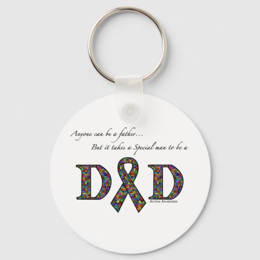 Porte-clés Anyone can be a father...autism (Recto)